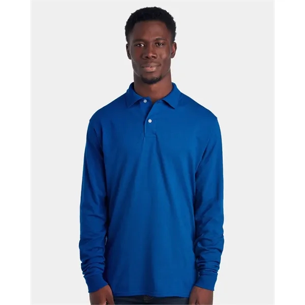 JERZEES Men's SpotShield® 50/50 Long Sleeve Polo - JERZEES Men's SpotShield® 50/50 Long Sleeve Polo - Image 0 of 3