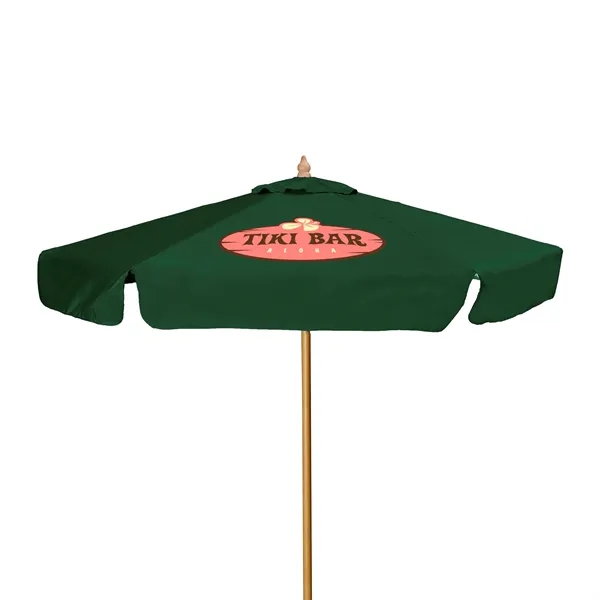 7' Wood Market Umbrella Kit With Valance (1 Imprint) - 7' Wood Market Umbrella Kit With Valance (1 Imprint) - Image 10 of 15