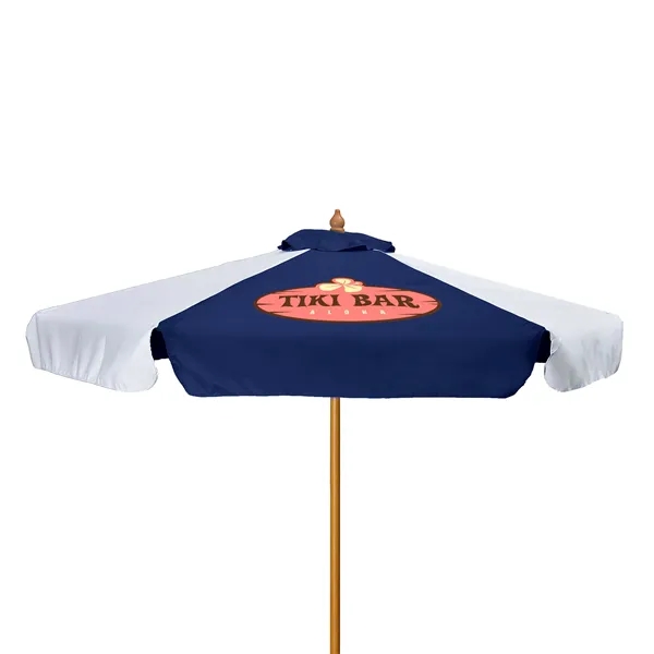 7' Wood Market Umbrella Kit With Valance (1 Imprint) - 7' Wood Market Umbrella Kit With Valance (1 Imprint) - Image 15 of 15