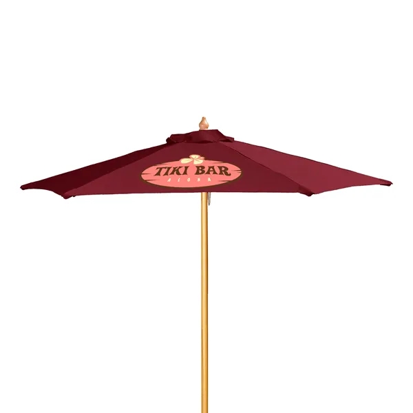 7' Wood Market Umbrella Kit (1 Imprints) - 7' Wood Market Umbrella Kit (1 Imprints) - Image 10 of 23