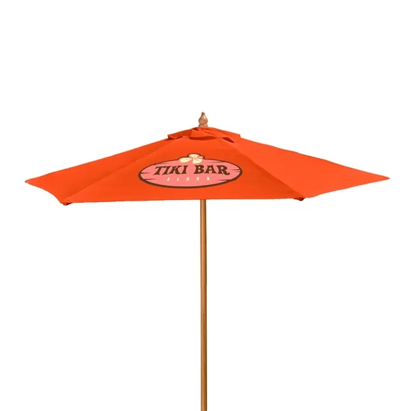 7' Wood Market Umbrella Kit (1 Imprints) - 7' Wood Market Umbrella Kit (1 Imprints) - Image 11 of 23