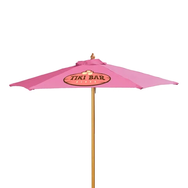 7' Wood Market Umbrella Kit (1 Imprints) - 7' Wood Market Umbrella Kit (1 Imprints) - Image 12 of 23
