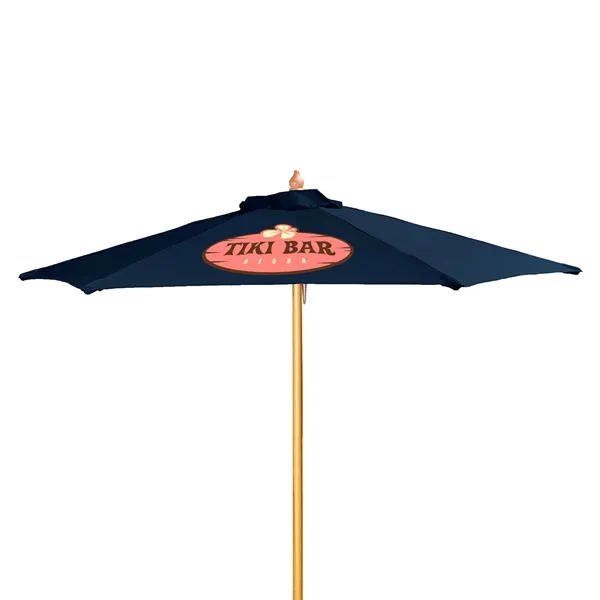 7' Wood Market Umbrella Kit (1 Imprints) - 7' Wood Market Umbrella Kit (1 Imprints) - Image 14 of 23