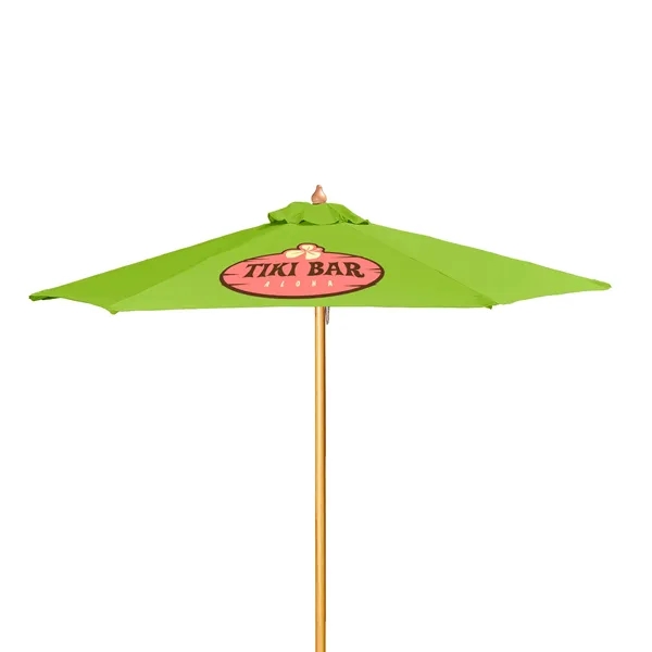 7' Wood Market Umbrella Kit (1 Imprints) - 7' Wood Market Umbrella Kit (1 Imprints) - Image 15 of 23