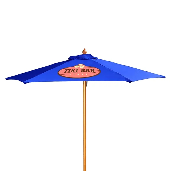 7' Wood Market Umbrella Kit (1 Imprints) - 7' Wood Market Umbrella Kit (1 Imprints) - Image 17 of 23