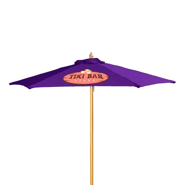 7' Wood Market Umbrella Kit (1 Imprints) - 7' Wood Market Umbrella Kit (1 Imprints) - Image 18 of 23