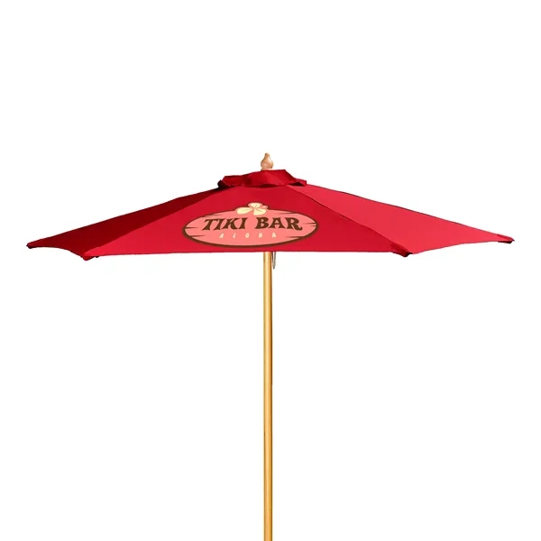 7' Wood Market Umbrella Kit (1 Imprints) - 7' Wood Market Umbrella Kit (1 Imprints) - Image 19 of 23