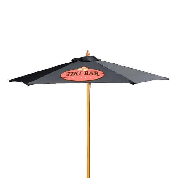 7' Wood Market Umbrella Kit (1 Imprints) - 7' Wood Market Umbrella Kit (1 Imprints) - Image 21 of 23
