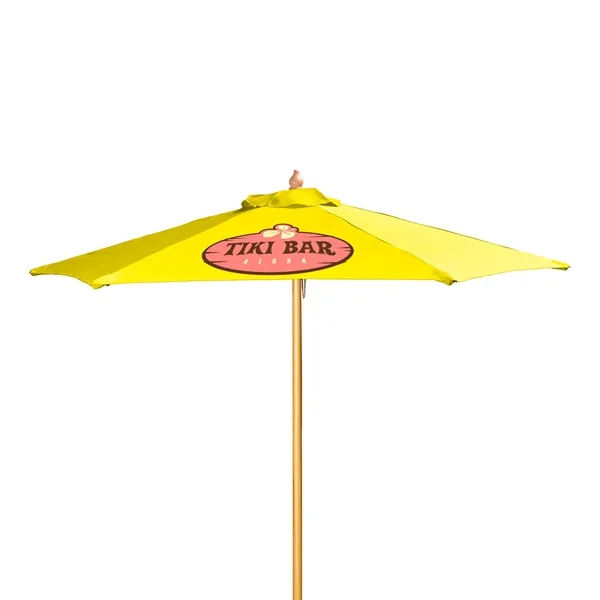 7' Wood Market Umbrella Kit (1 Imprints) - 7' Wood Market Umbrella Kit (1 Imprints) - Image 22 of 23