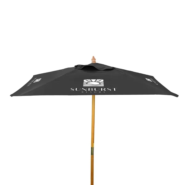 8' Square Wood Market Umbrella Kit (4 Imprints) - 8' Square Wood Market Umbrella Kit (4 Imprints) - Image 9 of 9