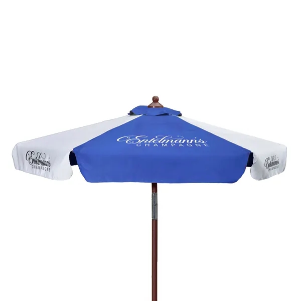 7' Wood Look Tilting Market Umbrella Kit With Valance 6 Imp - 7' Wood Look Tilting Market Umbrella Kit With Valance 6 Imp - Image 6 of 10