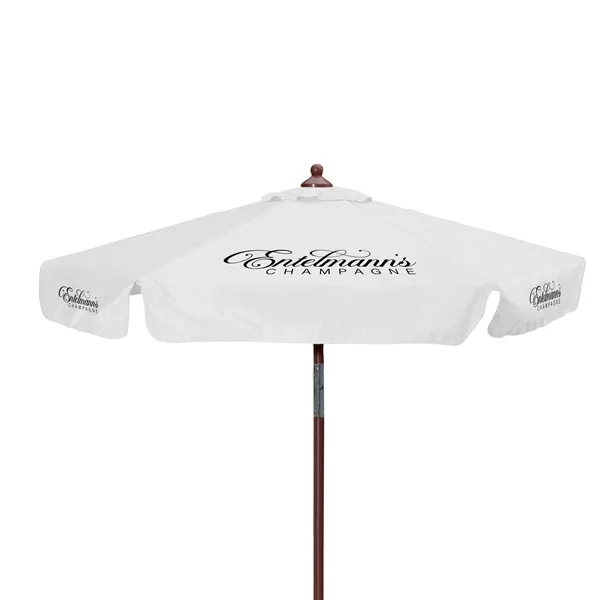 7' Wood Look Tilting Market Umbrella Kit With Valance 6 Imp - 7' Wood Look Tilting Market Umbrella Kit With Valance 6 Imp - Image 9 of 10
