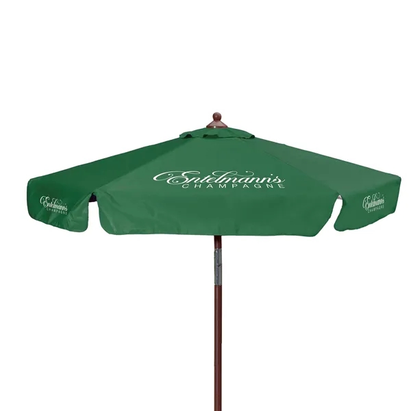 7' Wood Look Tilting Market Umbrella Kit With Valance 6 Imp - 7' Wood Look Tilting Market Umbrella Kit With Valance 6 Imp - Image 10 of 10