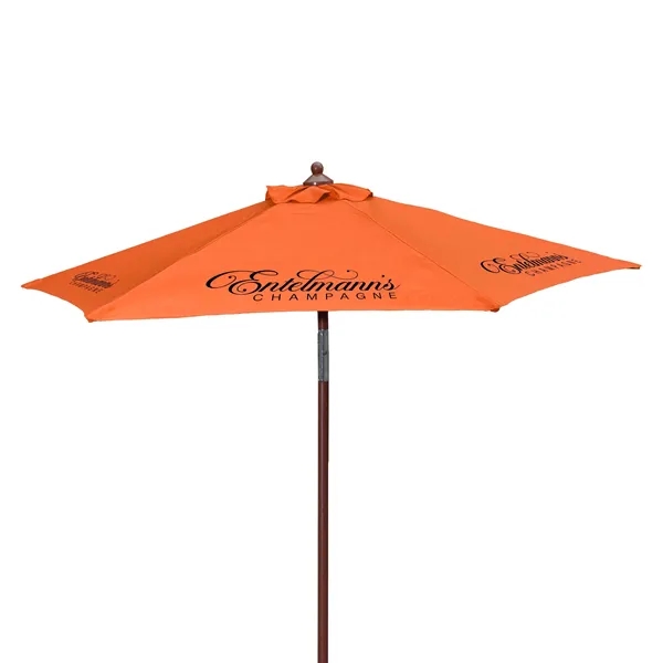 7' Wood Look Tilting Market Umbrella Kit (6 Imprints) - 7' Wood Look Tilting Market Umbrella Kit (6 Imprints) - Image 7 of 19