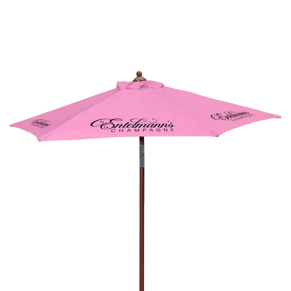 7' Wood Look Tilting Market Umbrella Kit (6 Imprints) - 7' Wood Look Tilting Market Umbrella Kit (6 Imprints) - Image 8 of 19