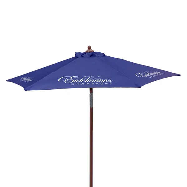 7' Wood Look Tilting Market Umbrella Kit (6 Imprints) - 7' Wood Look Tilting Market Umbrella Kit (6 Imprints) - Image 10 of 19