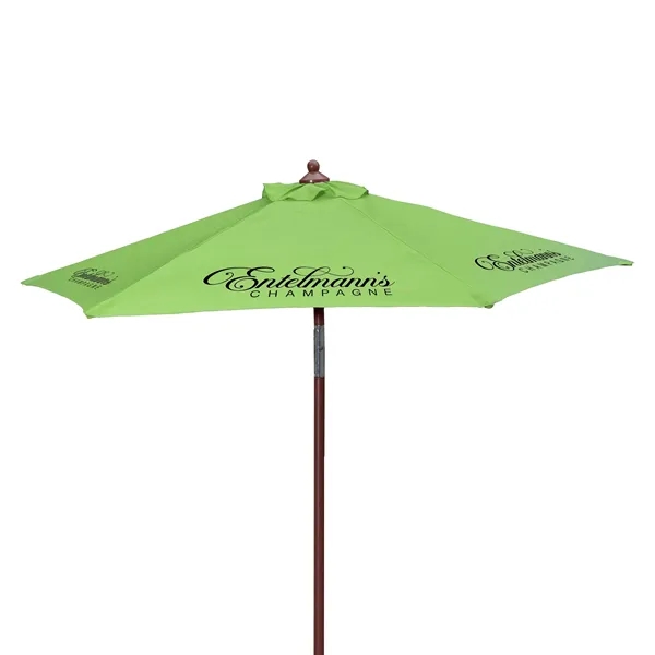 7' Wood Look Tilting Market Umbrella Kit (6 Imprints) - 7' Wood Look Tilting Market Umbrella Kit (6 Imprints) - Image 11 of 19