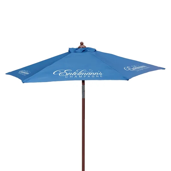 7' Wood Look Tilting Market Umbrella Kit (6 Imprints) - 7' Wood Look Tilting Market Umbrella Kit (6 Imprints) - Image 13 of 19