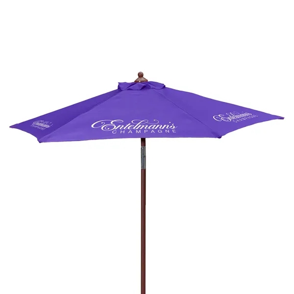 7' Wood Look Tilting Market Umbrella Kit (6 Imprints) - 7' Wood Look Tilting Market Umbrella Kit (6 Imprints) - Image 14 of 19