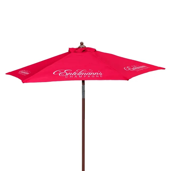 7' Wood Look Tilting Market Umbrella Kit (6 Imprints) - 7' Wood Look Tilting Market Umbrella Kit (6 Imprints) - Image 15 of 19