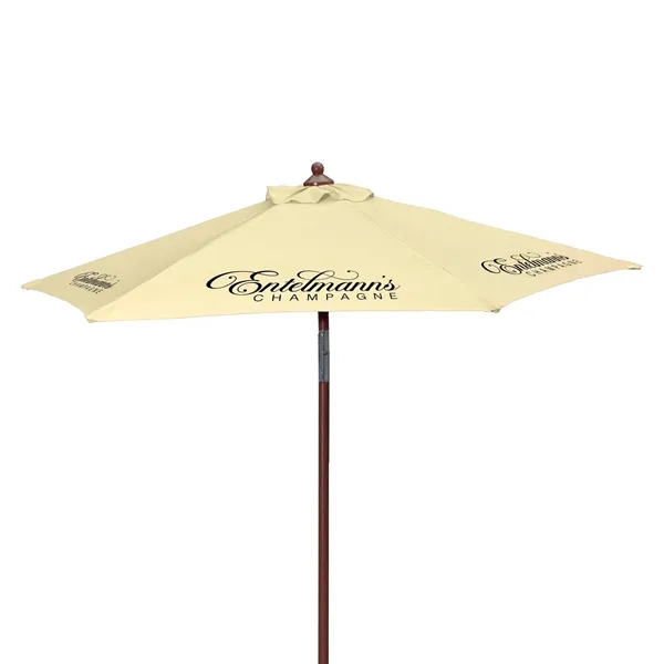 7' Wood Look Tilting Market Umbrella Kit (6 Imprints) - 7' Wood Look Tilting Market Umbrella Kit (6 Imprints) - Image 16 of 19