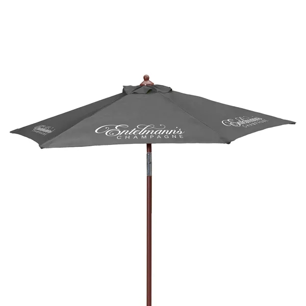 7' Wood Look Tilting Market Umbrella Kit (6 Imprints) - 7' Wood Look Tilting Market Umbrella Kit (6 Imprints) - Image 17 of 19