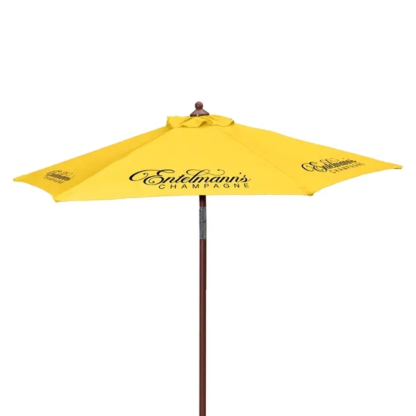 7' Wood Look Tilting Market Umbrella Kit (6 Imprints) - 7' Wood Look Tilting Market Umbrella Kit (6 Imprints) - Image 18 of 19