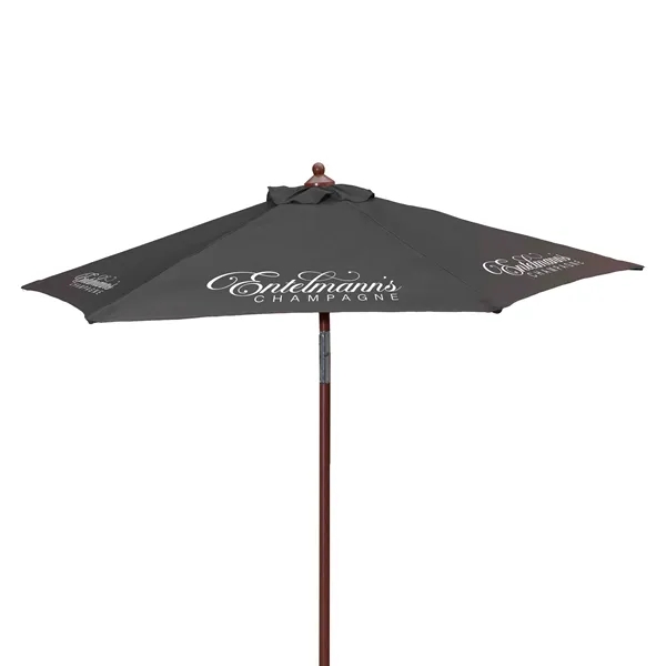 7' Wood Look Tilting Market Umbrella Kit (6 Imprints) - 7' Wood Look Tilting Market Umbrella Kit (6 Imprints) - Image 19 of 19