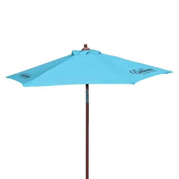7' Wood Look Tilting Market Umbrella Kit (3 Imprints) - 7' Wood Look Tilting Market Umbrella Kit (3 Imprints) - Image 5 of 19