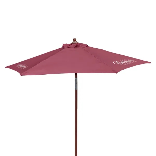 7' Wood Look Tilting Market Umbrella Kit (3 Imprints) - 7' Wood Look Tilting Market Umbrella Kit (3 Imprints) - Image 6 of 19