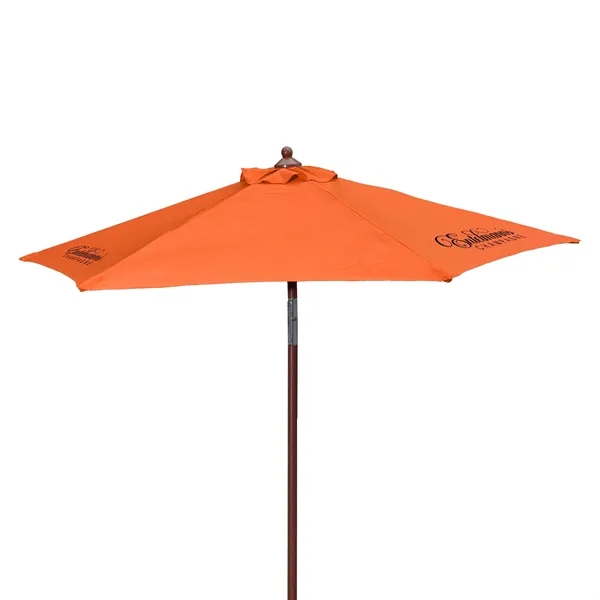 7' Wood Look Tilting Market Umbrella Kit (3 Imprints) - 7' Wood Look Tilting Market Umbrella Kit (3 Imprints) - Image 7 of 19