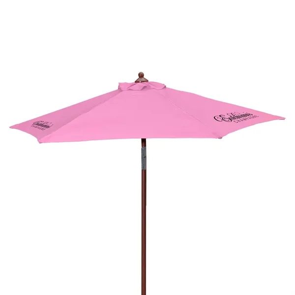 7' Wood Look Tilting Market Umbrella Kit (3 Imprints) - 7' Wood Look Tilting Market Umbrella Kit (3 Imprints) - Image 8 of 19