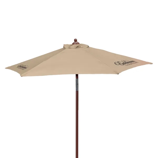 7' Wood Look Tilting Market Umbrella Kit (3 Imprints) - 7' Wood Look Tilting Market Umbrella Kit (3 Imprints) - Image 9 of 19