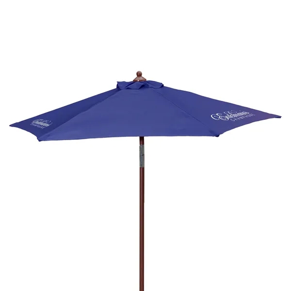 7' Wood Look Tilting Market Umbrella Kit (3 Imprints) - 7' Wood Look Tilting Market Umbrella Kit (3 Imprints) - Image 10 of 19