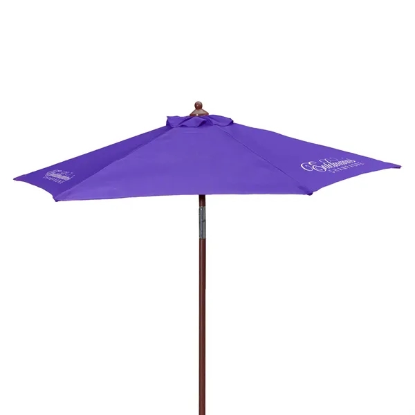 7' Wood Look Tilting Market Umbrella Kit (3 Imprints) - 7' Wood Look Tilting Market Umbrella Kit (3 Imprints) - Image 14 of 19