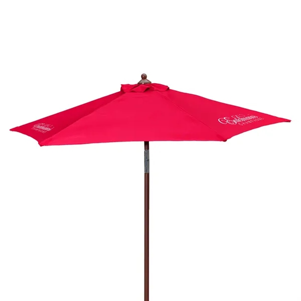 7' Wood Look Tilting Market Umbrella Kit (3 Imprints) - 7' Wood Look Tilting Market Umbrella Kit (3 Imprints) - Image 15 of 19