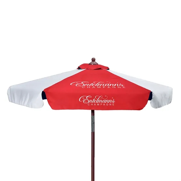 7' Wood Look Tilting Market Umbrella Kit With Valance 2 Imp - 7' Wood Look Tilting Market Umbrella Kit With Valance 2 Imp - Image 3 of 10