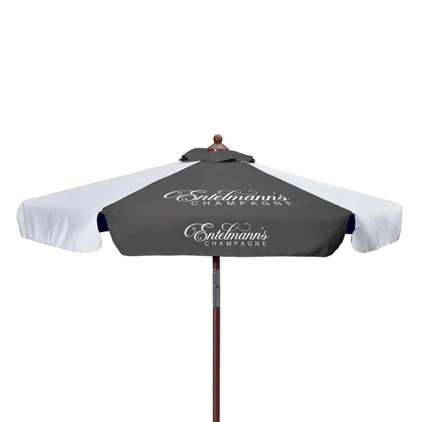 7' Wood Look Tilting Market Umbrella Kit With Valance 2 Imp - 7' Wood Look Tilting Market Umbrella Kit With Valance 2 Imp - Image 4 of 10
