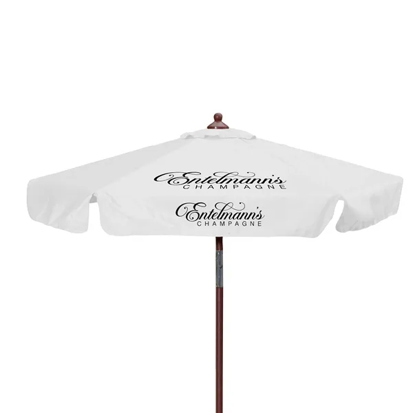 7' Wood Look Tilting Market Umbrella Kit With Valance 2 Imp - 7' Wood Look Tilting Market Umbrella Kit With Valance 2 Imp - Image 5 of 10