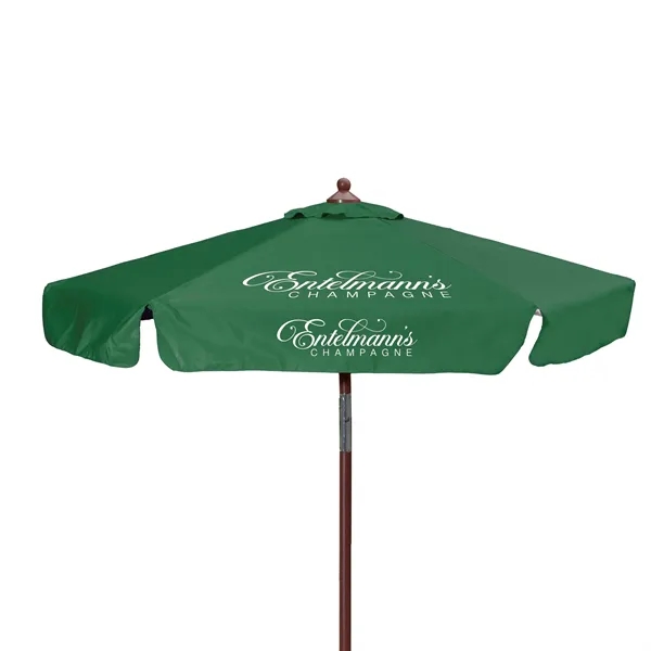 7' Wood Look Tilting Market Umbrella Kit With Valance 2 Imp - 7' Wood Look Tilting Market Umbrella Kit With Valance 2 Imp - Image 6 of 10
