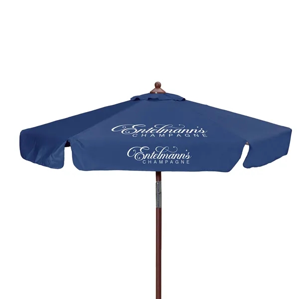 7' Wood Look Tilting Market Umbrella Kit With Valance 2 Imp - 7' Wood Look Tilting Market Umbrella Kit With Valance 2 Imp - Image 7 of 10