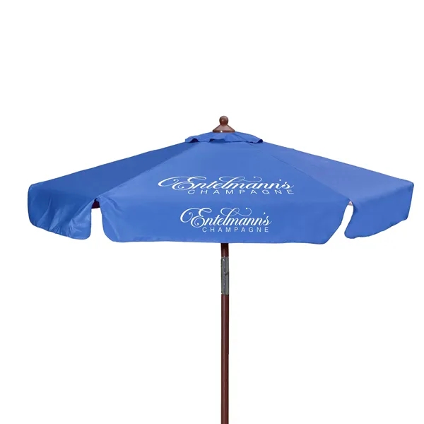 7' Wood Look Tilting Market Umbrella Kit With Valance 2 Imp - 7' Wood Look Tilting Market Umbrella Kit With Valance 2 Imp - Image 8 of 10