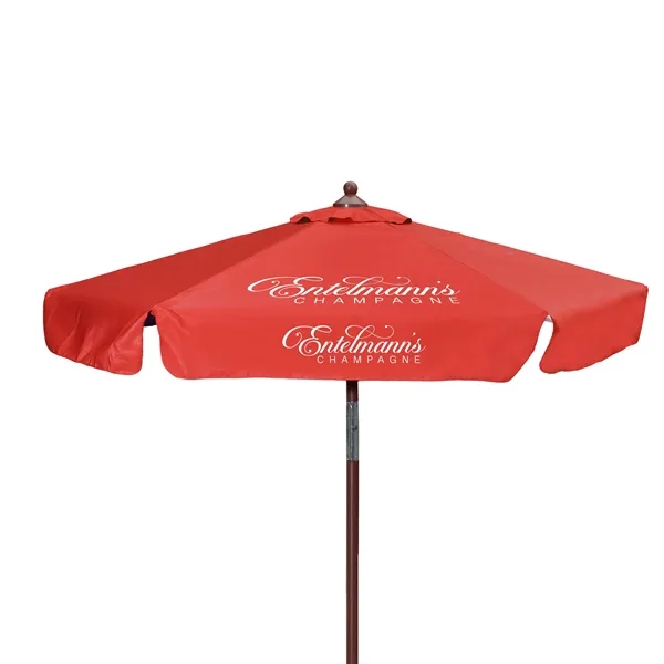 7' Wood Look Tilting Market Umbrella Kit With Valance 2 Imp - 7' Wood Look Tilting Market Umbrella Kit With Valance 2 Imp - Image 9 of 10