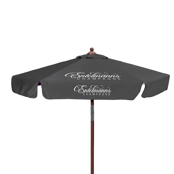 7' Wood Look Tilting Market Umbrella Kit With Valance 2 Imp - 7' Wood Look Tilting Market Umbrella Kit With Valance 2 Imp - Image 10 of 10