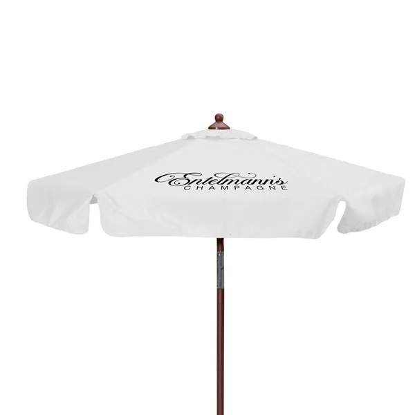 7' Wood Look Tilting Market Umbrella Kit With Valance 1 Imp - 7' Wood Look Tilting Market Umbrella Kit With Valance 1 Imp - Image 3 of 10