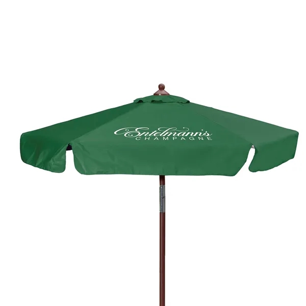 7' Wood Look Tilting Market Umbrella Kit With Valance 1 Imp - 7' Wood Look Tilting Market Umbrella Kit With Valance 1 Imp - Image 4 of 10