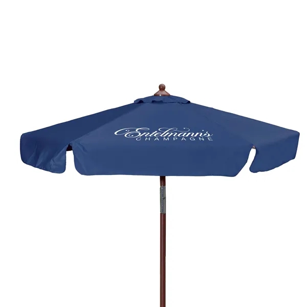 7' Wood Look Tilting Market Umbrella Kit With Valance 1 Imp - 7' Wood Look Tilting Market Umbrella Kit With Valance 1 Imp - Image 5 of 10
