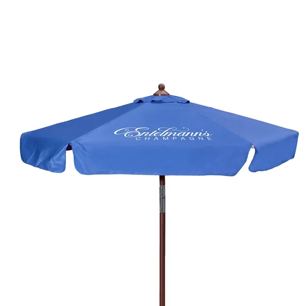 7' Wood Look Tilting Market Umbrella Kit With Valance 1 Imp - 7' Wood Look Tilting Market Umbrella Kit With Valance 1 Imp - Image 6 of 10
