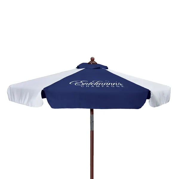 7' Wood Look Tilting Market Umbrella Kit With Valance 1 Imp - 7' Wood Look Tilting Market Umbrella Kit With Valance 1 Imp - Image 9 of 10