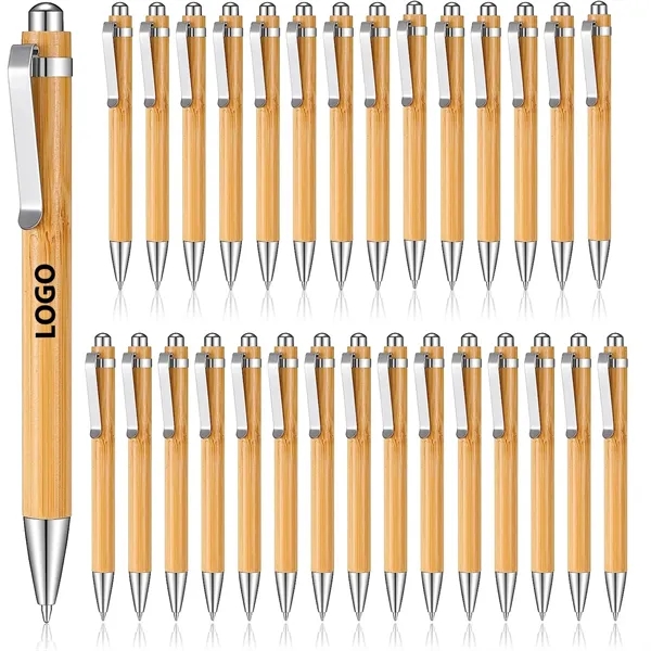 Bamboo Retractable Ballpoint Pen - Bamboo Retractable Ballpoint Pen - Image 0 of 2